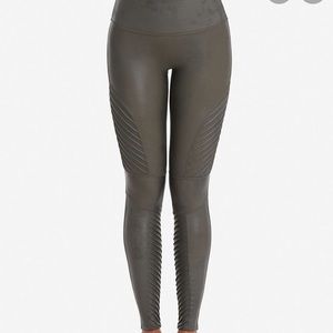 Spanx faux leather moto leggings